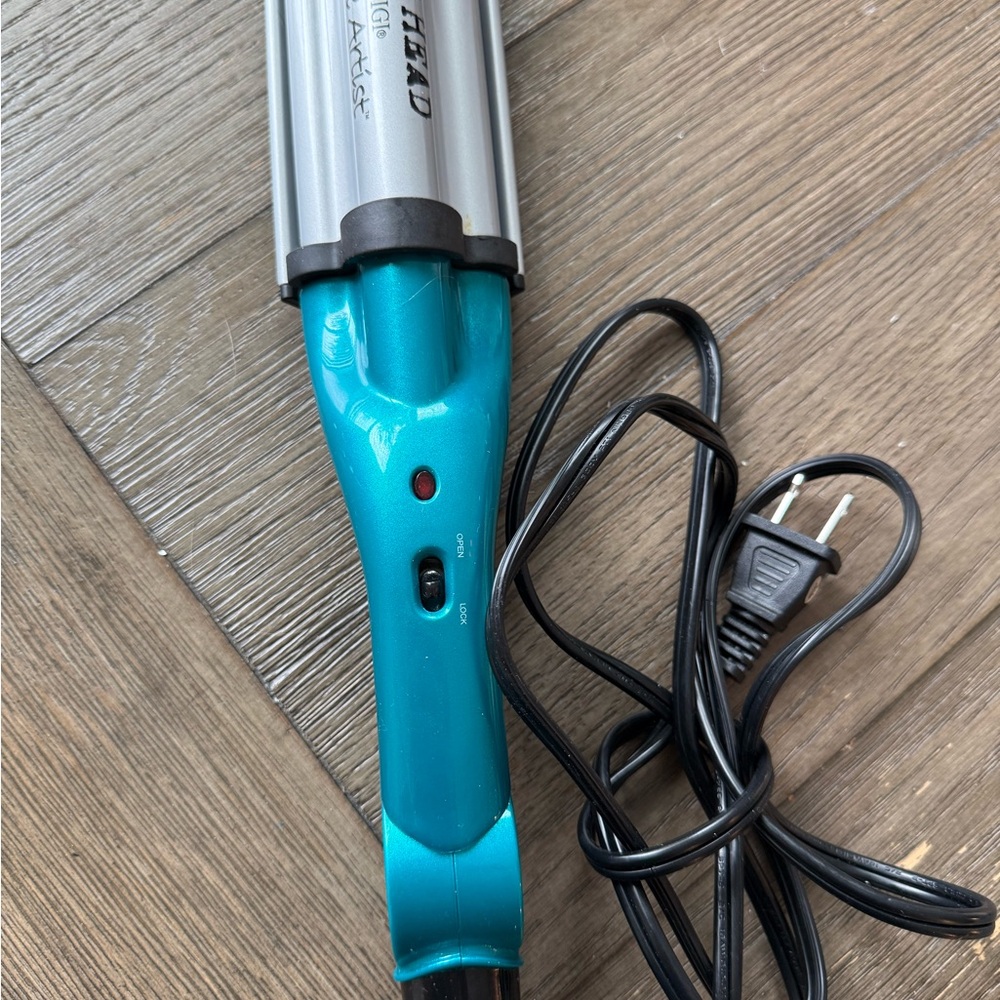 Teal Hair Styling Tool with Black Cord